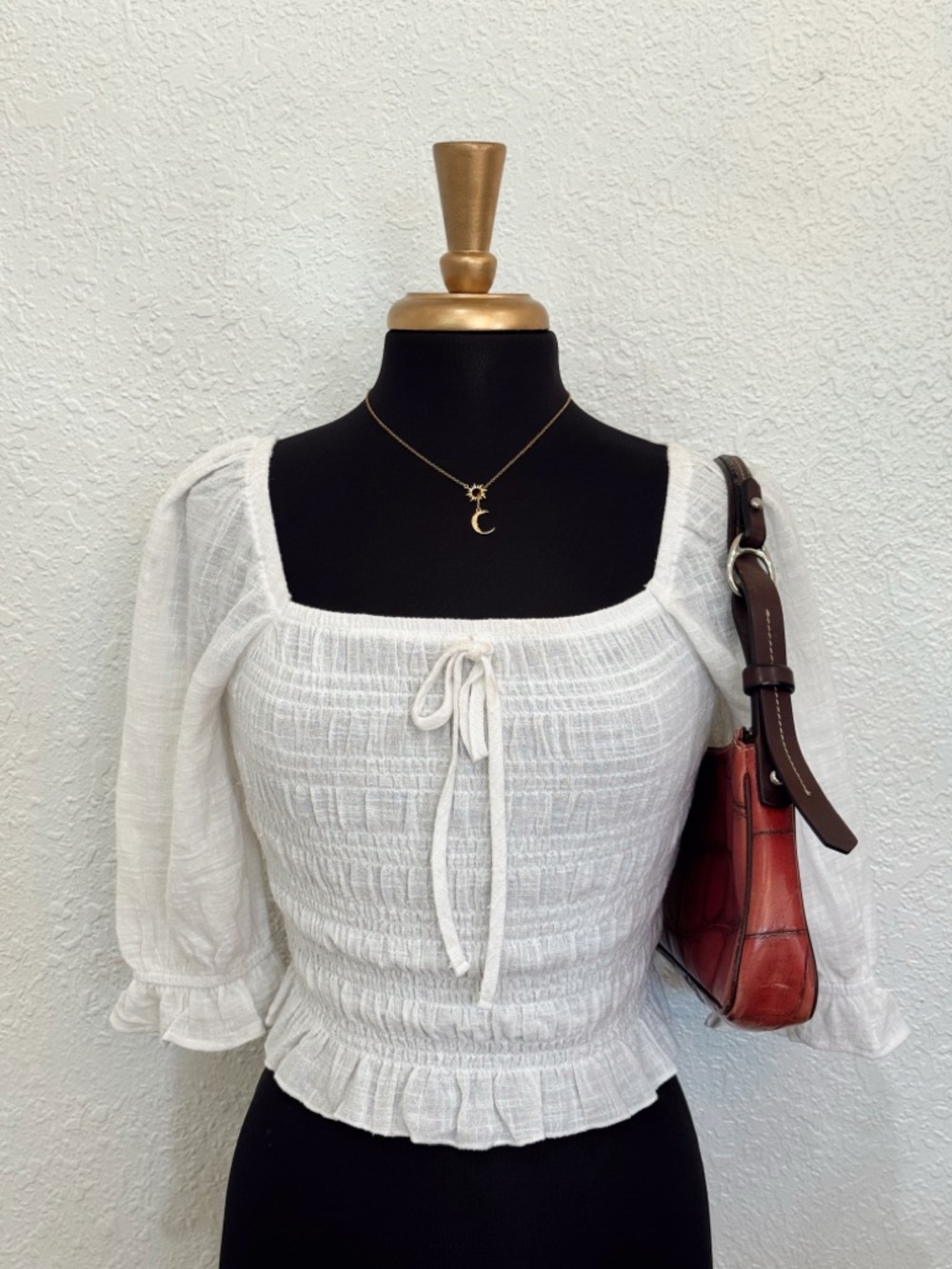 Blue B Collection Elegant White Off-Shoulder Top